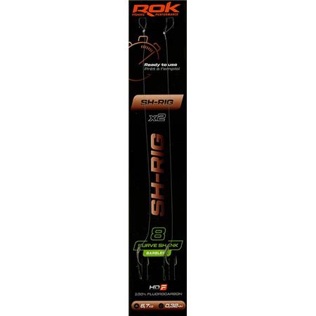 Linha De Fundo Rok Fishing Soft Hair Sh-Rig Curve Shank Barbless - Pack De 2