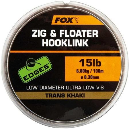 Linha Fox Edges Zig & Floater Hooklink 15M