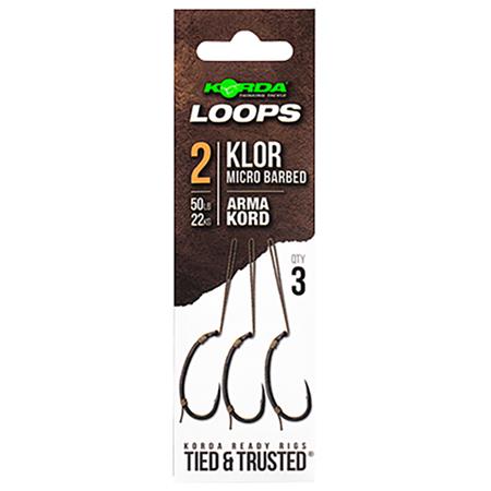 Linha Montada De Fundo Korda Klor Ready Tied Loop Rigs