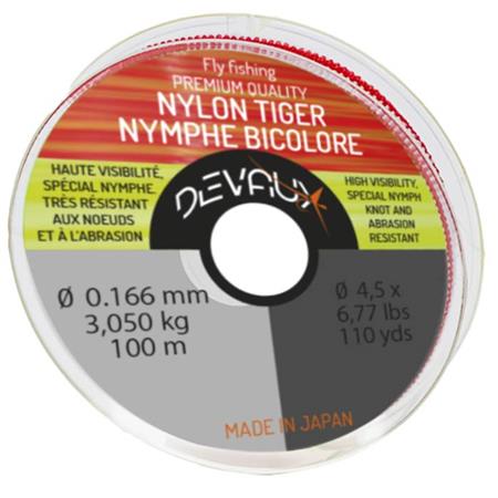 Linha Mosca - 100M Devaux Nymphe Tiger Nymphe Bicolore - 100M