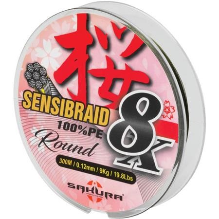 Linha Trançada Sakura Sensibraid 8 Verde - 300M