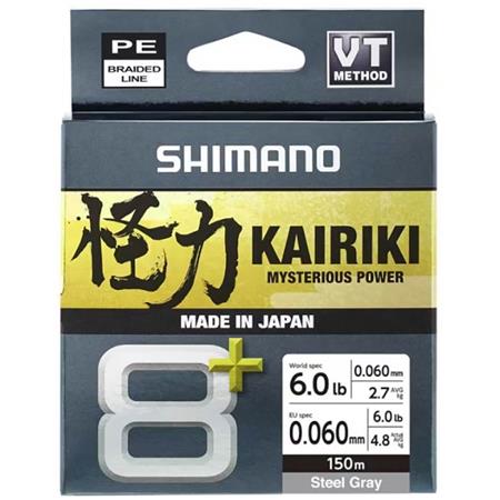 Linha Trançada Shimano Kairiki 8+ Grey - 150M