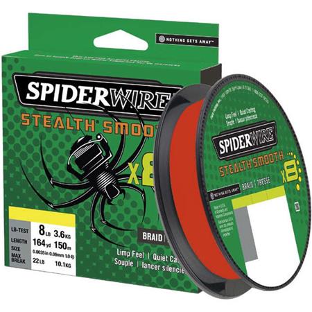 Linha Trançada Spiderwire Stealth Smooth 8 - Vermelho - 150M