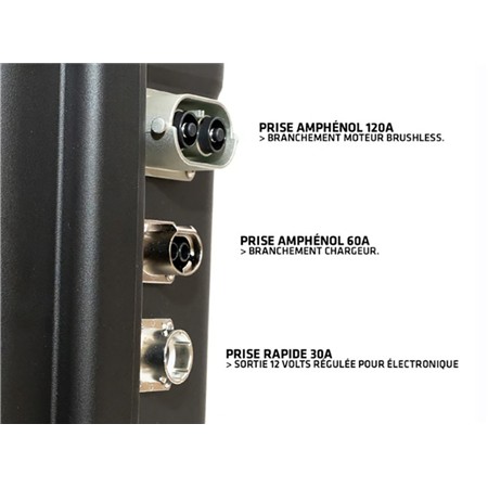 LITHIUMBATTERIE BSR PRESTIGE LIFEPO4 GEN3+ SPÉCIAL BRUSHLESS 36V100AH +1 SORTIE RÉGULÉE SONDEUR ET CHARGEUR RAPIDE N