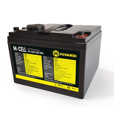 Lithiumbatterie Mivardi M-Cell Lifepo4 12V + Charger
