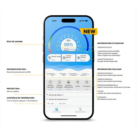 LITHIUMBATTERIJ BSR PRESTIGE LIFEPO4 GEN3 12V50 + CHARGEUR NON ÉTANCHE 10A