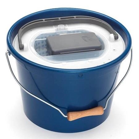 Livebait Bucket Plastilys 13L Round Blue + Keepnet Basket + Integrated Aerator