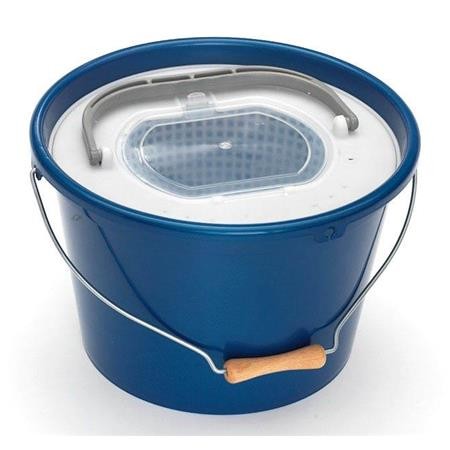 Livebait Bucket Plastilys 18L Round Blue + Livewell Basket