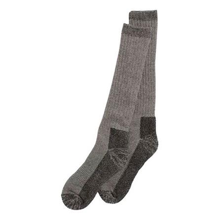 Long Men's Socks - Grey Kinetic Wool - Gris