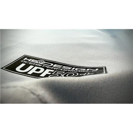 LONG SLEEVE MEN'S T-SHIRT - GREY HOT SPOT DESIGN OCEAN PERFORMANCE GIANT TREVALLY - GRIS