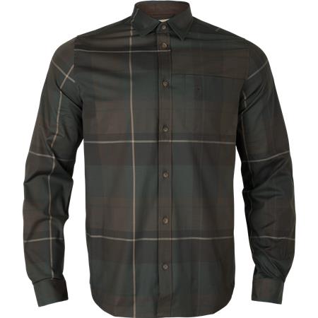 Long Sleeve Shirt For Men Harkila Akse L/S - Shadow Brown Check