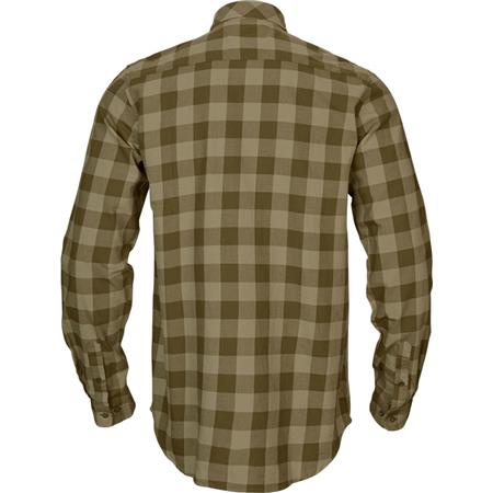 LONG SLEEVE SHIRT FOR MEN HARKILA SCANDINAVIAN L/S - DARK OLIVE CHECK