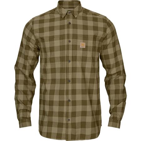 Long Sleeve Shirt For Men Harkila Scandinavian L/S - Dark Olive Check