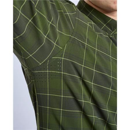 LONG SLEEVE SHIRT FOR MEN PINEWOOD ABISKO TREKKING L/S - MOSS GREEN