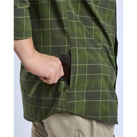 LONG SLEEVE SHIRT FOR MEN PINEWOOD ABISKO TREKKING L/S - MOSS GREEN