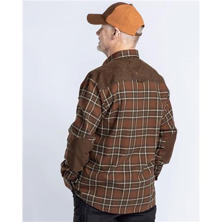 LONG SLEEVE SHIRT FOR MEN PINEWOOD DOUGLAS - NOUGAT/BEIGE