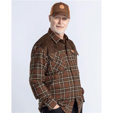 LONG SLEEVE SHIRT FOR MEN PINEWOOD DOUGLAS - NOUGAT/BEIGE