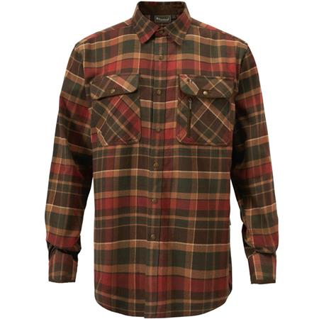 Long Sleeve Shirt For Men Pinewood Prestwick Exclusive - Green/Terracotta