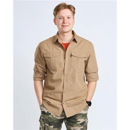LONG SLEEVE SHIRT FOR MEN PINEWOOD SAFARI L/S - SAND STONE