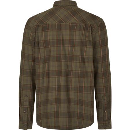 LONG SLEEVE SHIRT FOR MEN SEELAND GLEN FLANNEL - PINE GREEN/DARK NAVY CHECK