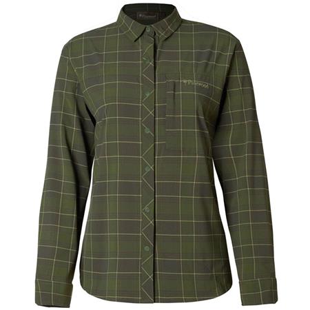 Long Sleeve Shirt Woman Pinewood Abisko Trekking L/S - Moss Green