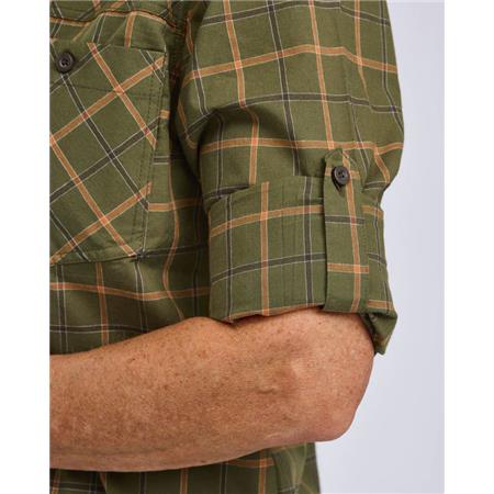 LONG SLEEVE SHIRT WOMAN PINEWOOD WOLF - GREEN/TERRACOTTA