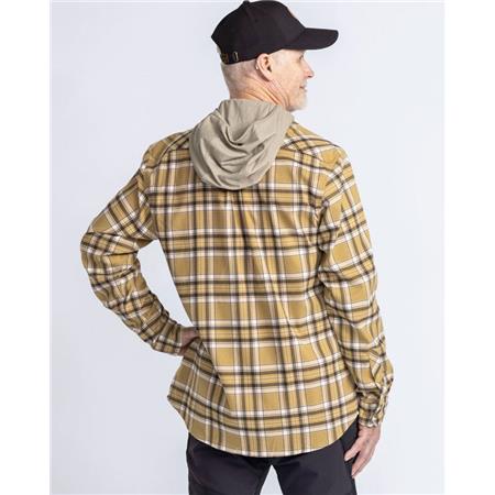LONG SLEEVE SHIRTS FOR MEN PINEWOOD ABISKO HIKING FLANNEL - GOLDEN HAY