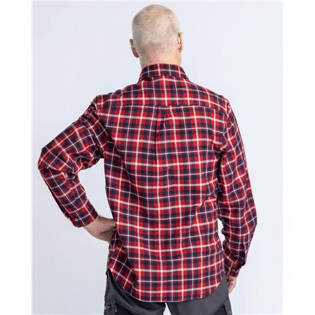 LONG SLEEVE SHIRTS FOR MEN PINEWOOD HÄRJEDALEN - RED/NAVY