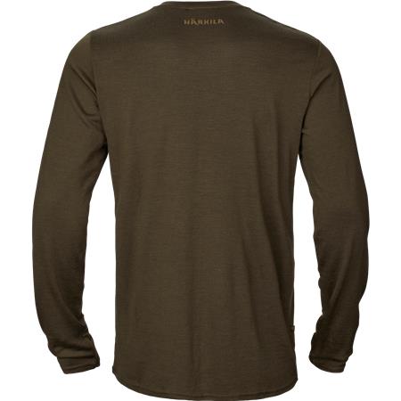 LONG SLEEVE T-SHIRT FOR MEN HARKILA GAME L/S - WILLOW GREEN STAG