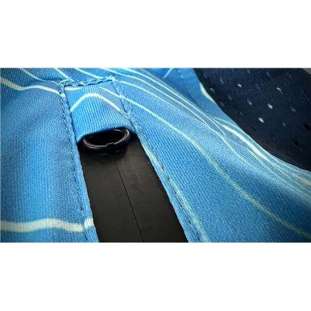 LONG SLEEVE T-SHIRT FOR MEN HOT SPOT DESIGN HOODED T-SHIRT OCEAN PERFORMANCE BATHYMETRY - BLEU