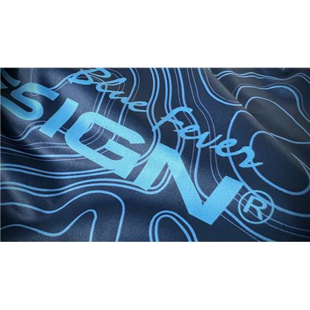 LONG SLEEVE T-SHIRT FOR MEN HOT SPOT DESIGN HOODED T-SHIRT OCEAN PERFORMANCE BATHYMETRY - BLEU