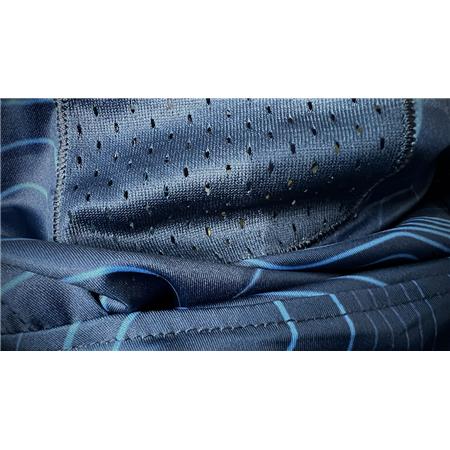 LONG SLEEVE T-SHIRT FOR MEN HOT SPOT DESIGN HOODED T-SHIRT OCEAN PERFORMANCE BATHYMETRY - BLEU