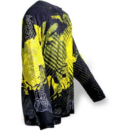 LONG-SLEEVED MEN'S T-SHIRT BLACK CAT FISHING JERSEY - NOIR/JAUNE