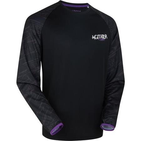 LONG-SLEEVED MEN'S T-SHIRT - BLACK WYCHWOOD AGITATOR JERSEY LONG SLEEVE UV - NOIR