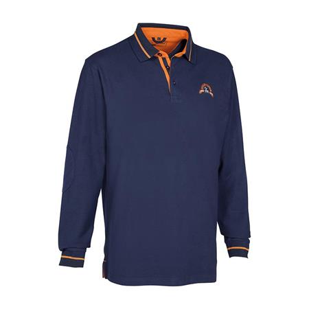 Long-Sleeved Polo Shirt Man Ligne Verney-Carron Navy