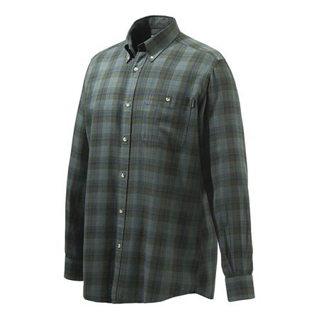 Long Sleeved-Shirt Beretta Wood Flannel Button Down Shirt Grey