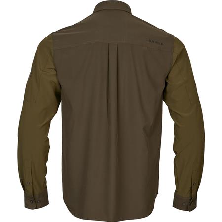 LONG-SLEEVED SHIRT FOR MEN HARKILA LOGMAR LIGHTWEIGHT L/S - DARK OLIVE/WILLOW GREEN