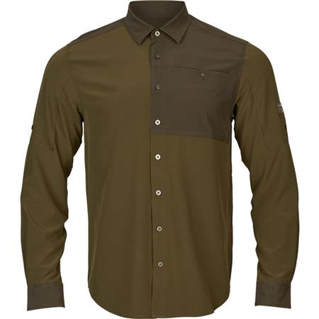 Long-Sleeved Shirt For Men Harkila Logmar Lightweight L/S - Dark Olive/Willow Green