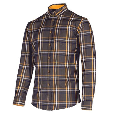 LONG SLEEVED SHIRT FOR MEN - LARGE GREEN CHECKS BALENO BERKLEY - GRAND CARREAUX VERT