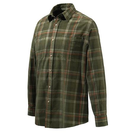 Long Sleeved-Shirt Man Beretta Manchester Corduroy Shirt Vert/Orange