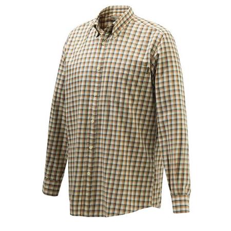 Long Sleeved-Shirt Man Beretta Wood Button Down Shirt Beige