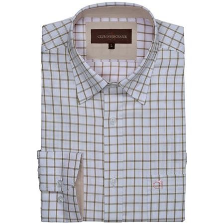 Long Sleeved-Shirt Man Club Interchasse Nelson Squares Green