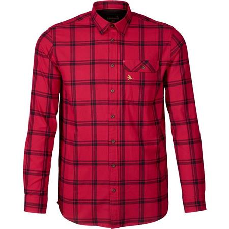 Long Sleeved-Shirt Man Seeland Highseat Squares Red