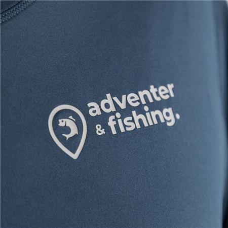 LONG-SLEEVED T-SHIRT FOR MEN - NAVY ADVENTER & FISHING BOZED ANTI UV - MARINE