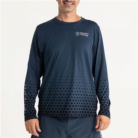 Long-Sleeved T-Shirt For Men - Navy Adventer & Fishing Bozed Anti Uv - Marine