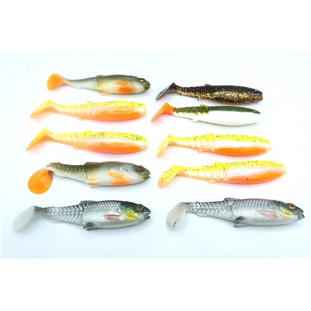 Lot De 10 Cannibal Shad 12.5 Cm Savage Gear - 12.5 Cm