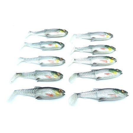 Lot De 10 Cannibal Shad 12.5 Cm Savage Gear - 12.5 Cm