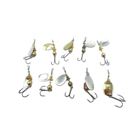 Lot De 10 Cuilleres Numero 0 Mepps Aglia - 7 Argent + 3 Or