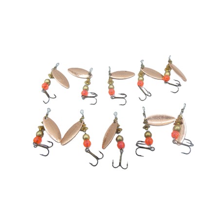 Lot De 10 Cuilleres Numero 0 Mepps Aglia Long - Cuivre