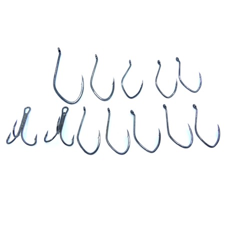 Lot De 10 Hameçons Et 2 Triples Damiki - 1X10/0 / 1X8/0 / 8*6/0 Et 2 Triples 3/0